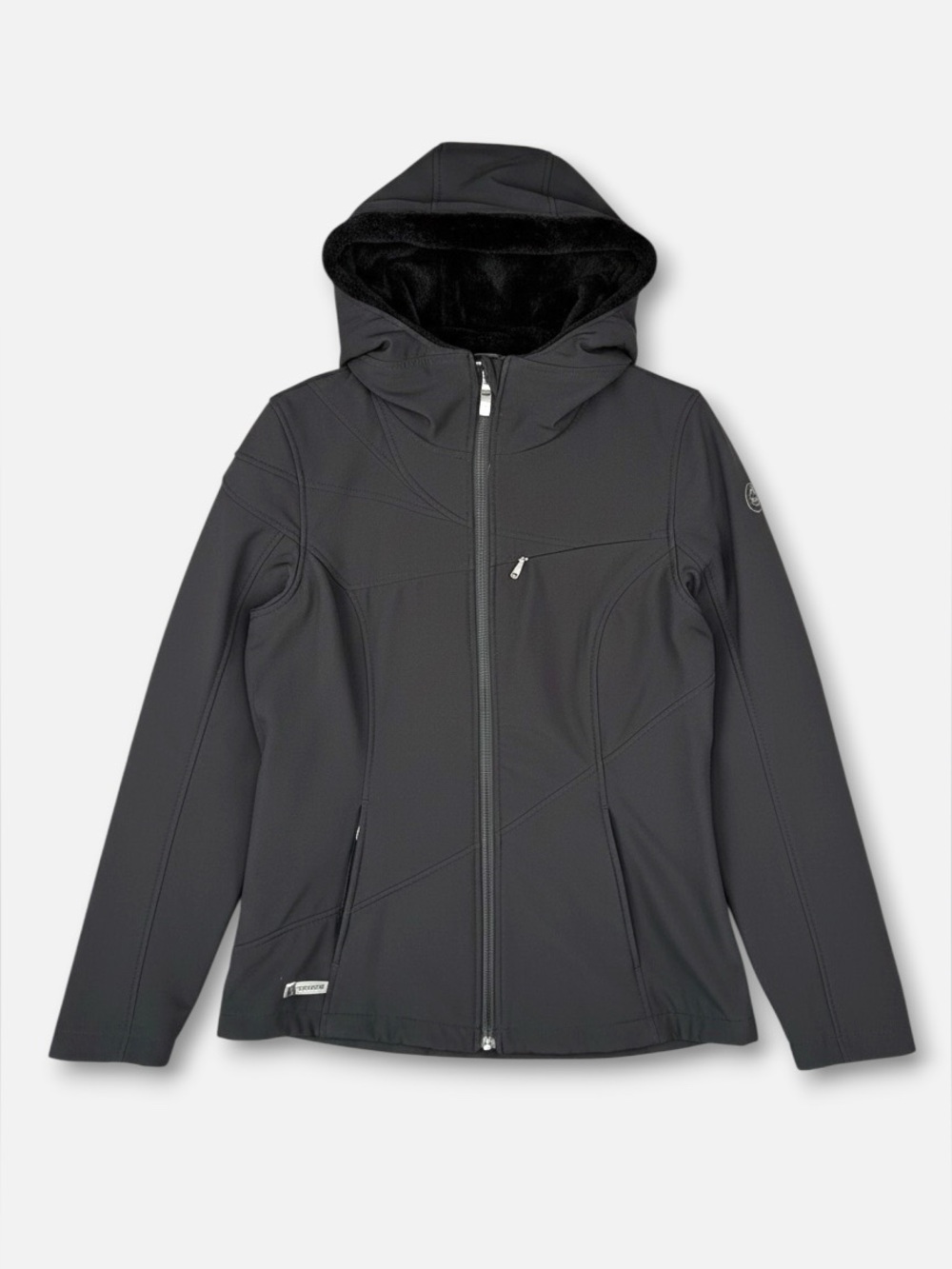 Spyder Hooded Softshell Jacket Black M Fleece Lined Technical Gorpcore